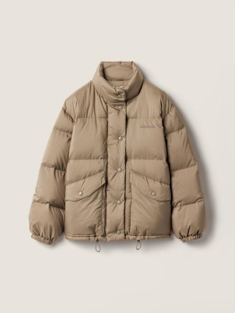 Miu Miu Medium-weight technical pongé down jacket