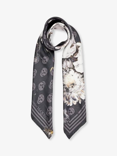 Chiaro Biker graphic-print silk scarf
