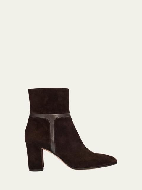 Gianvito Rossi 70mm Suede and Leather Ankle Boots