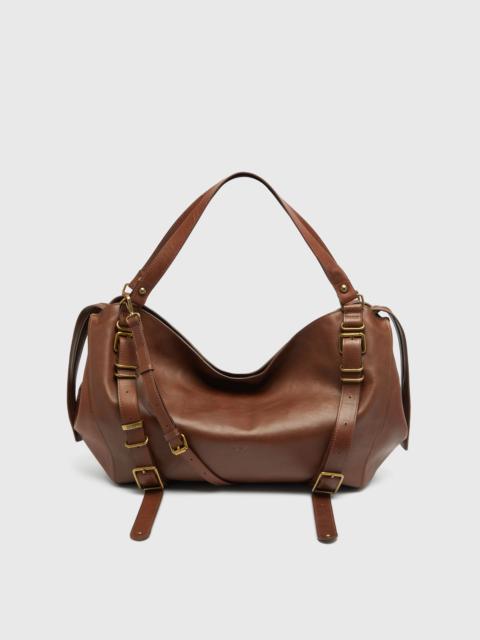 Diesel D-ONE-LARGE TOP-HANDLE BAG IN TREATED LEATHER