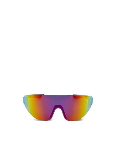Nike biker-frame mirrored sunglasses