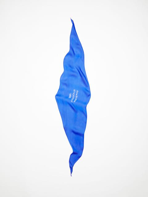 Acne Studios Silk scarf - Electric blue