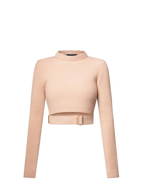Louis Vuitton Belted Cropped Pullover