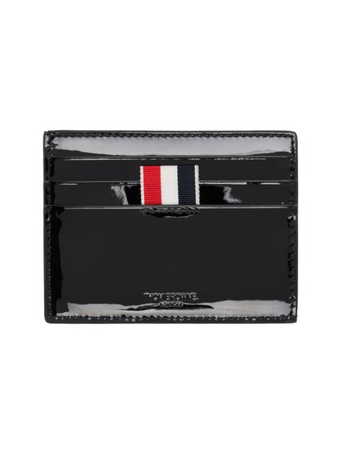 Thom Browne Black Patent 4-Bar Note Compartment Card Holder