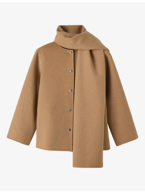 WHISTLES Double-Faced Wool-Blend Scarf Coat
