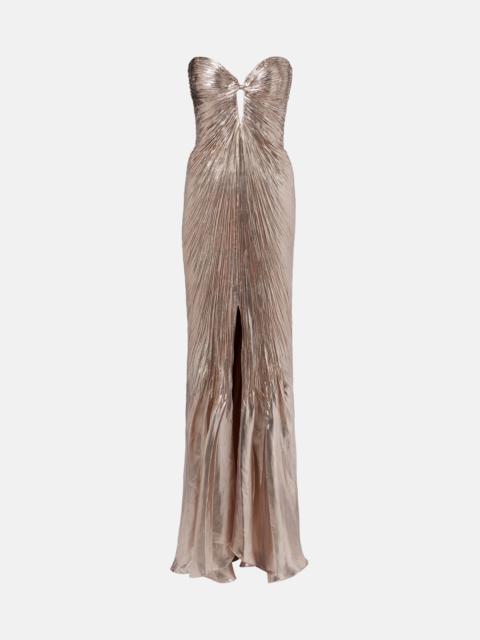 MARIA LUCIA HOHAN Mirren silk-blend chiffon bustier gown