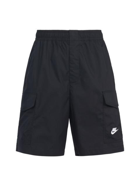 Nike Nike Sportswear Sport Essentials Solid Color Logo Embroidered Big Pocket Straight Shorts Black DM683