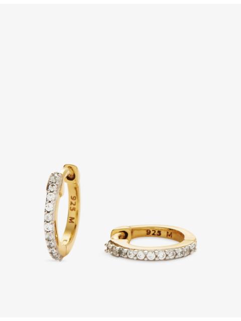 MISSOMA Classic Pave Huggies 18ct Gold Vermeil-Plated Sterling Silver Earrings