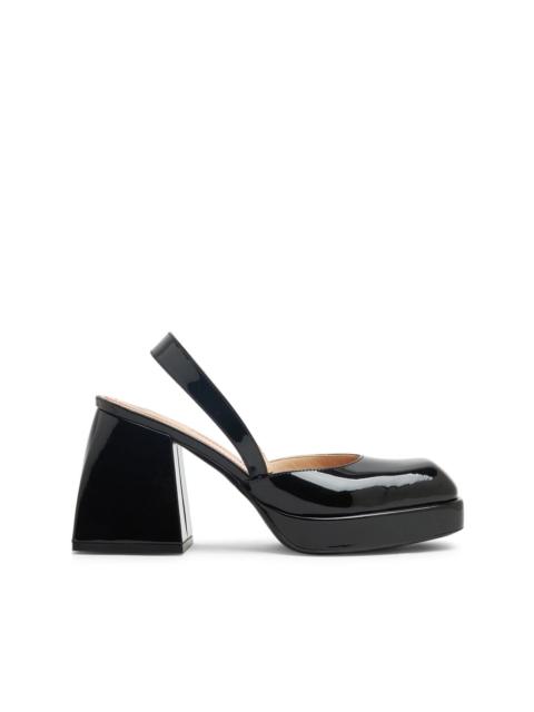 NODALETO Bulla Jones 90mm leather platform pumps