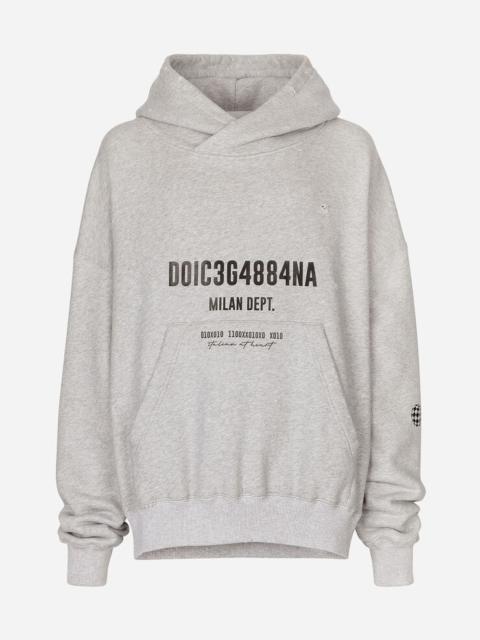 Dolce & Gabbana Jersey hoodie with logo print