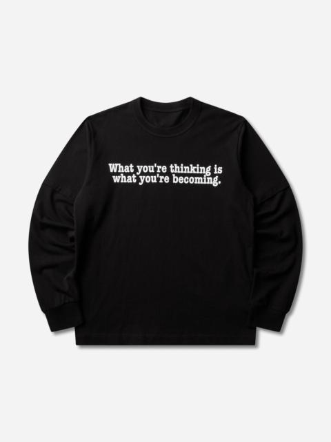 sacai Men's Muhammad Ali Longsleeve T-Shirt Black