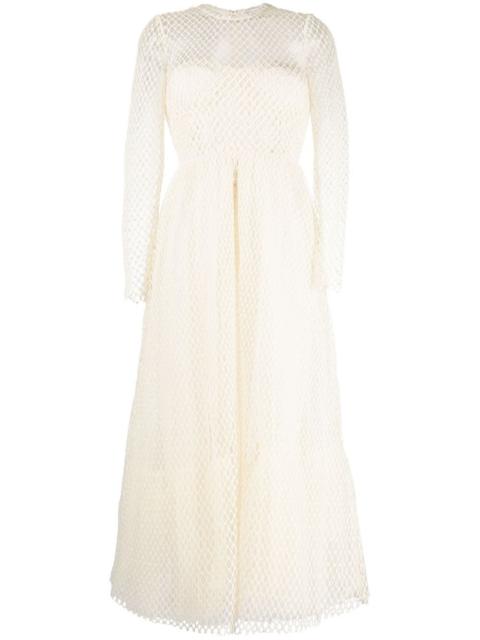 REDValentino mesh long-sleeve midi dress