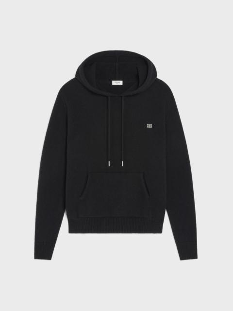 CELINE TRIOMPHE HOODED SWEATER IN CASHMERE WOOL