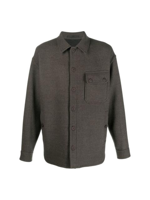 fitted button-up overshirt