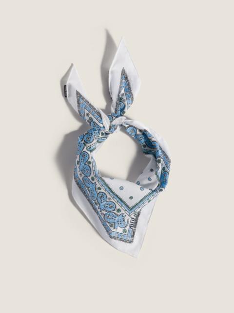 Miu Miu Printed twill scarf