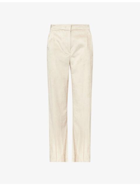 VERONICA BEARD Grigore Wide-Leg Stretch-Cotton Blend Trousers