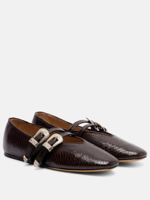 LE MONDE BÉRYL Claudia leather Mary Jane flats