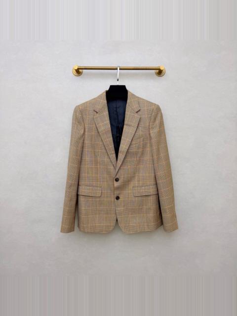 CELINE Celine Khaki Houndstooth Wool Casual Jacket