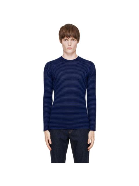 Isabel Marant Blue Leighton Linen Long Sleeve T-shirt
