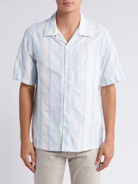 Julio 5412 Stripe Short Sleeve Button-Up Camp Shirt