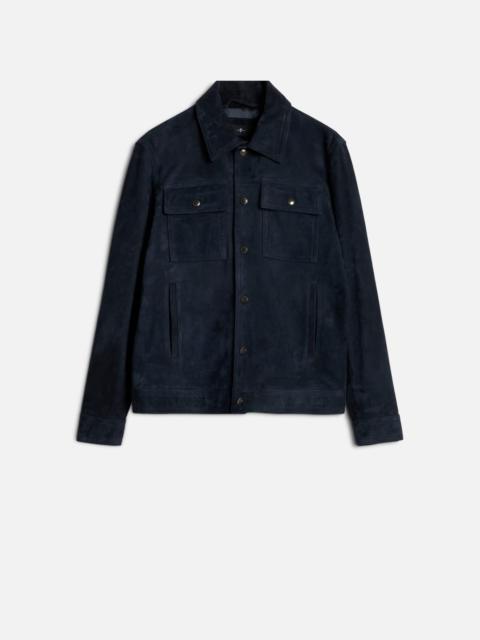 7 For All Mankind MODERN TRUCKER JACKET in Suede Midnight