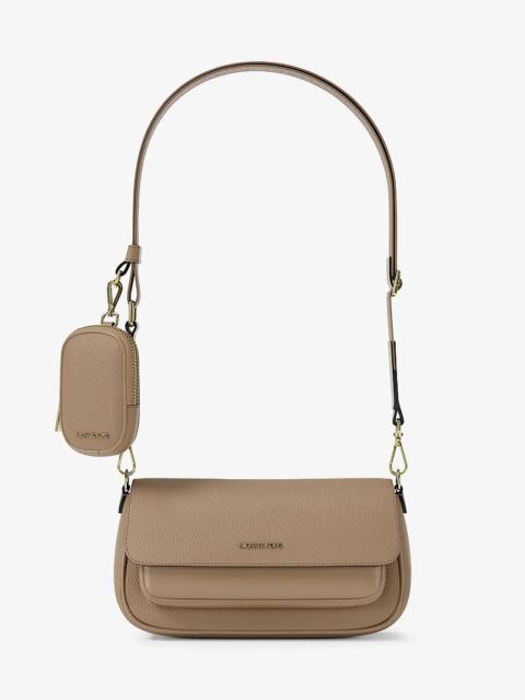 MICHAEL KORS Jet Set Travel Small Pebbled Leather Crossbody Bag With Pouch