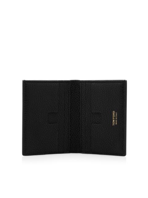 TOM FORD GRAIN LEATHER FOLDING CARDHOLDER