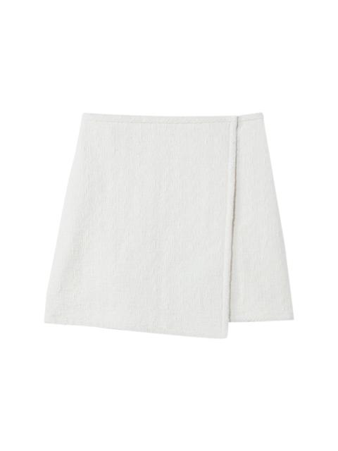 tweed wrap mini skirt