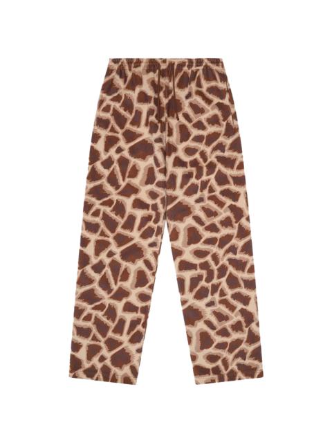 DENIM TEARS Faux Fur Giraffe Print Sweatpant "Brown" DT540