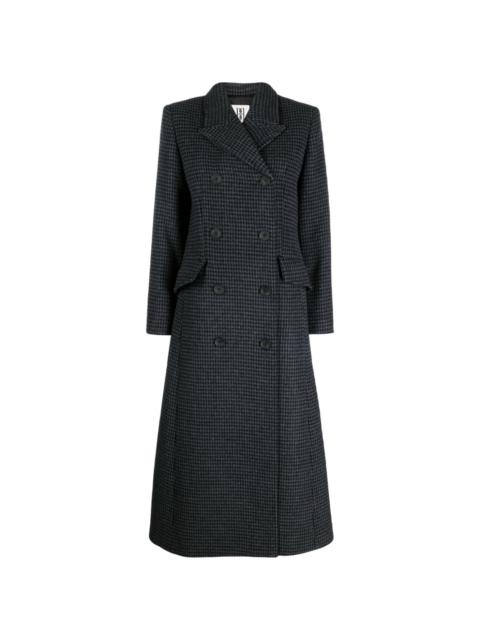 Gardeniia checked long coat