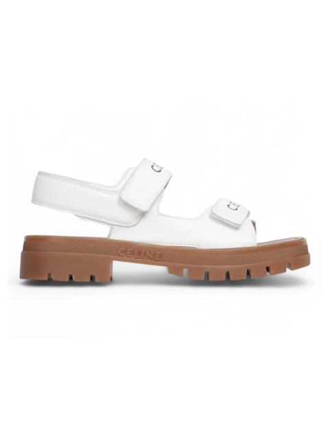 CELINE Celine Leo Scratch Sandal Optic White Tan (Women's)