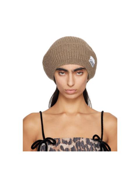 GANNI｜BEANIES (BROWN SOFT WOOL BEANIE (A6061 859)) GANNI Women's Soft Wool Beanie | $67.90 | Saint Bernard