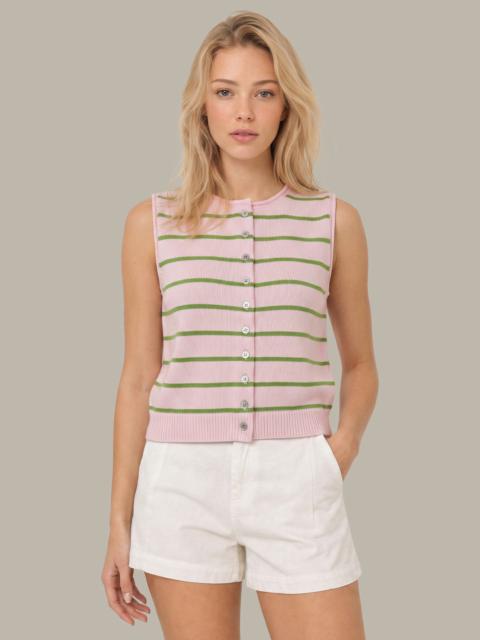 525 america Cotton Stripe Button Front Vest