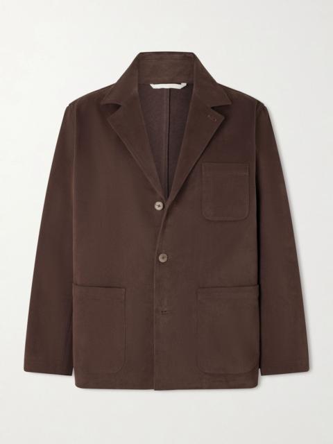DE BONNE FACTURE Traveler Cotton-Twill Suit Jacket Brown