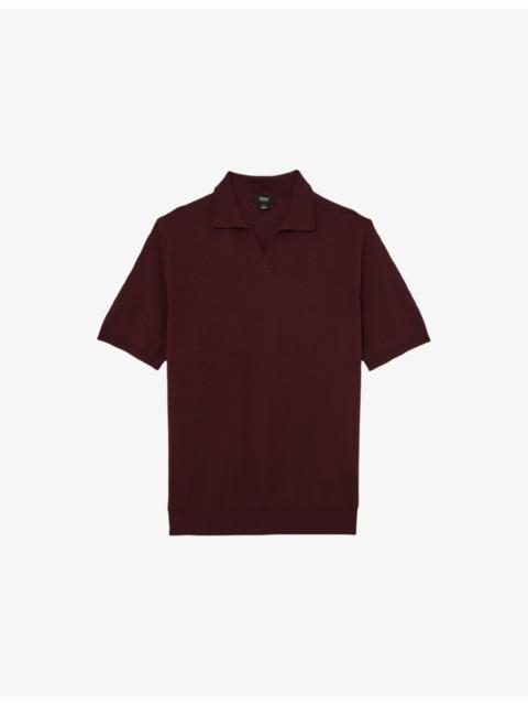 REISS Duchie Open-Collar Merino-Wool Polo