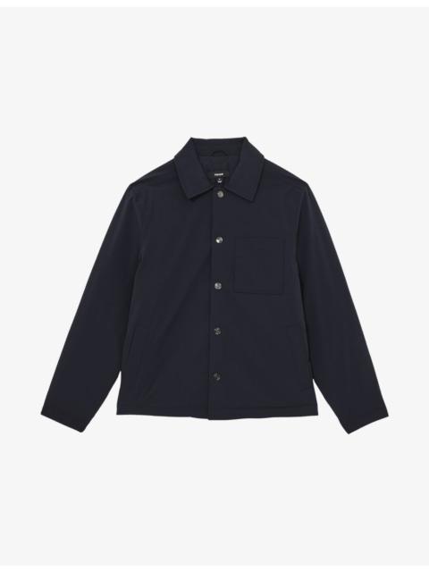 REISS Parker Patch-Pocket Stretch-Nylon Overshirt