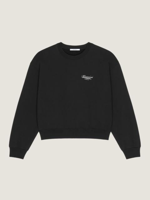 SWEATSHIRT IN FLEECE WITH GIVENCHY STAMP PRINT