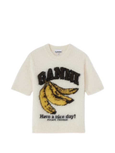 GANNI graphic-print T-shirt