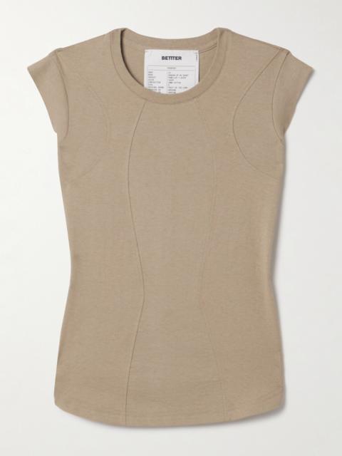 BETTTER + Net Sustain Paneled Cotton-jersey T-shirt