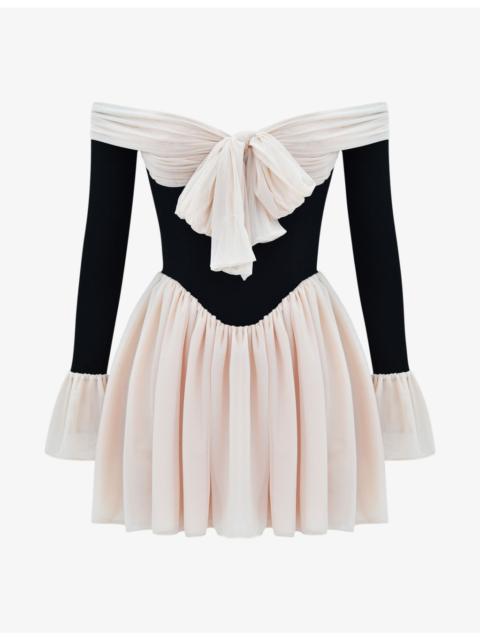 House of CB Alana off-the-shoulder stretch-woven mini dress