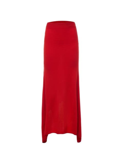 Monse asymmetric ribbed-knit maxi skirt