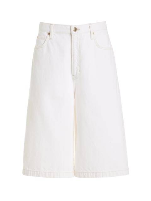 FRAME The Boy High-Rise Denim Shorts white