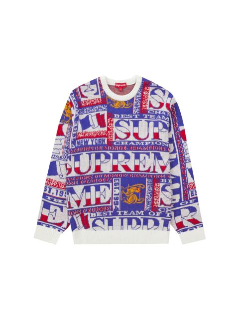 Supreme Supreme Scarf Sweater White