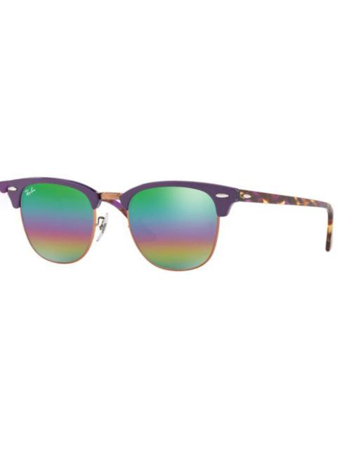 Ray-Ban Ray-Ban Oval Flat Sunglasses Matte Shiny Havana/Green Rainbow (RB3016)