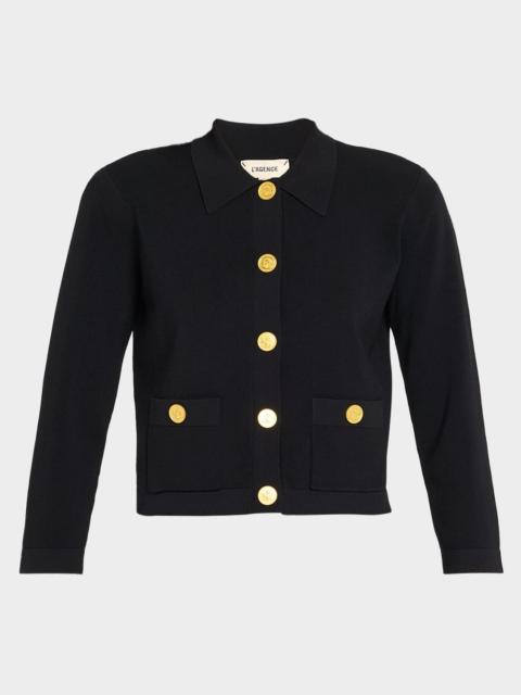 L'AGENCE Osiris Collared Cardigan