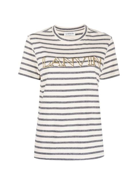 Lanvin logo-print striped T-shirt