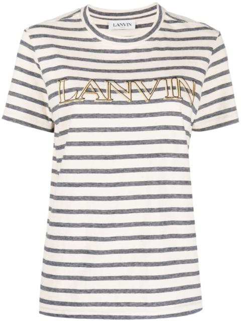 Lanvin logo-print striped T-shirt