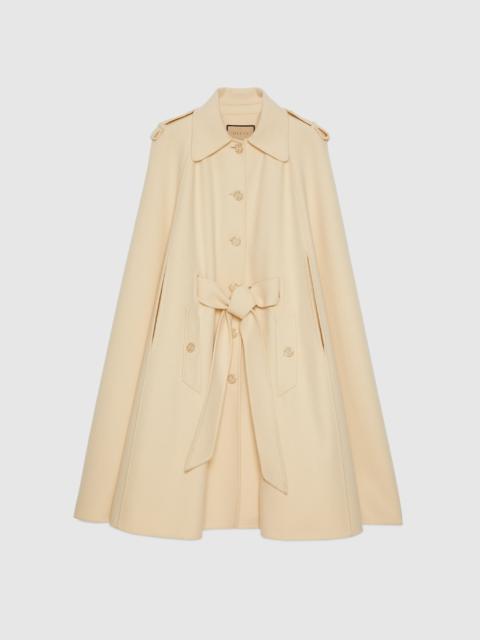 GUCCI Wool coat with cape sleeves