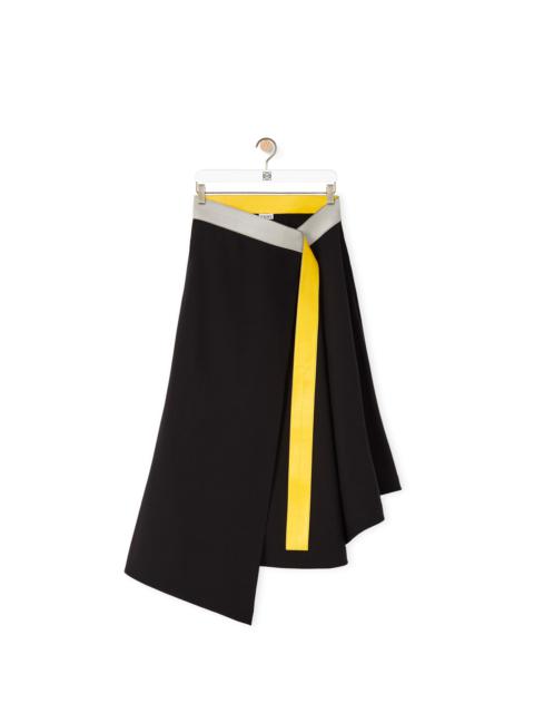 Loewe Wrap midi skirt in wool