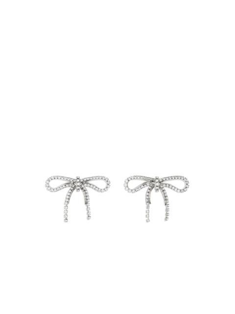 BALENCIAGA Archive Ribbon crystal-embellished earrings